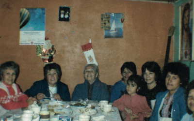 Registro fotográfico de encuentro de mujeres pobladoras con Julieta Campusano