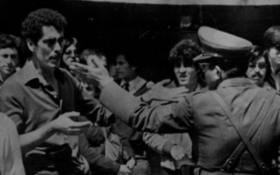 Discusión entre manifestantes y Carabineros