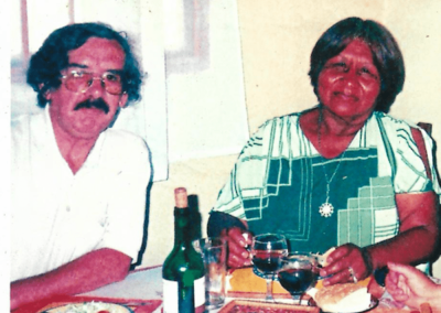 Registro fotográfico de encuentro entre Elsa Quispe y Freddy Maturana