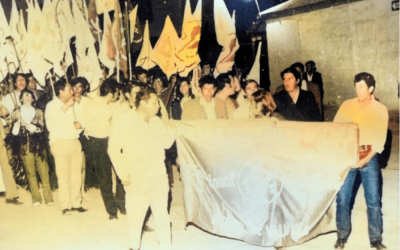 Registro fotográfico de marcha del Sindicato de la Sociedad Química de Chile (SOQUIMICH)