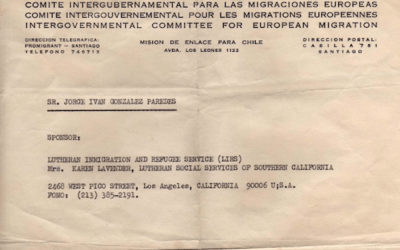 Certificado que señala a organismo internacional como espónsor de Jorge González Paredes