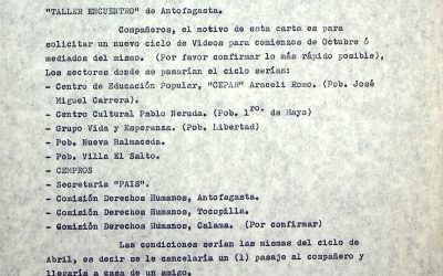 Carta de Taller Encuentro dirigida a ICTUS