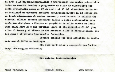 Carta de Taller Encuentro dirigida al Centro de Promoción Social (CEMPROS)