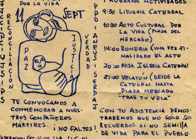 Programa de actividades «Conmemoración 11 de septiembre (…) Paz y Justicia»