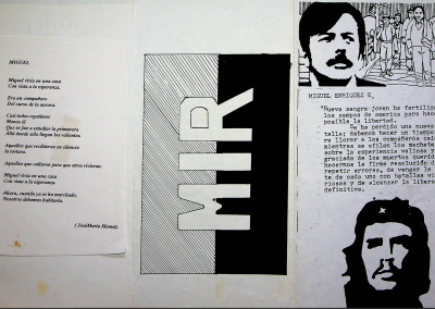 Folleto de homenaje a Miguel Enríquez Espinosa