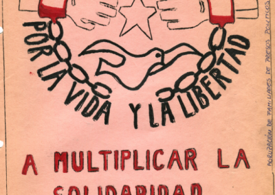 Pieza grafica «Justicia y verdad, por la vida y la libertad»