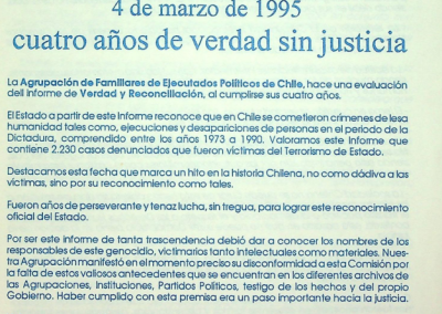 AFEP Cuatro años de verdad sin justicia