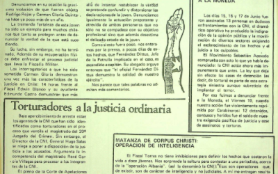 Informativo de circulación interna N°4 ¡No a la tortura!