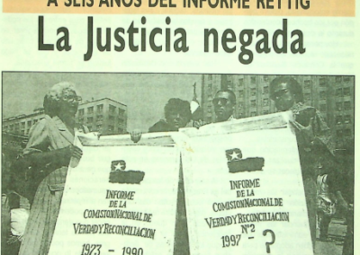Boletin Informativo AFEP «A seis años del informe rettig, La justicia negada»