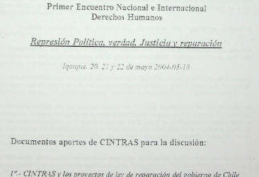 Primer encuentro nacional e internacional de DD.HH «Represion politica, verdad. Justicia y reparación»