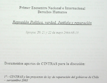 Primer encuentro nacional e internacional de DD.HH «Represion politica, verdad. Justicia y reparación»