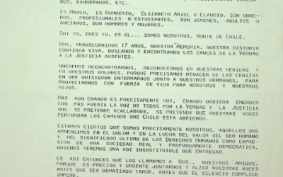 Primer encuentro zonal norte de organismos de DD. HH y familiares y víctimas de la represión Antofagasta
