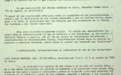 Denunciamos la tortura en Chile: SERPAJ adhiere a campaña nacional contra tortura